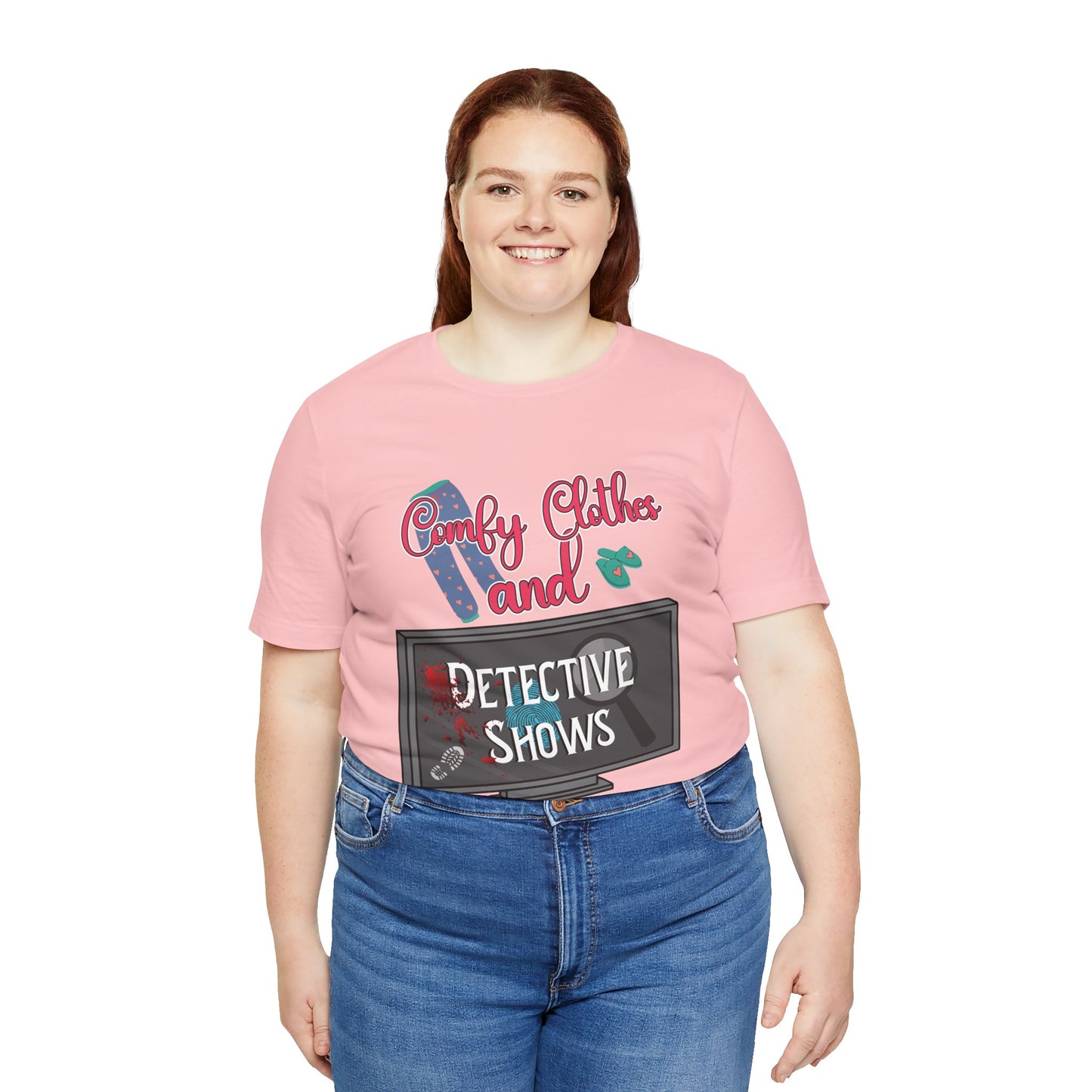Comfy Clothes and Detective Shows Cute Short Sleeve Tee
