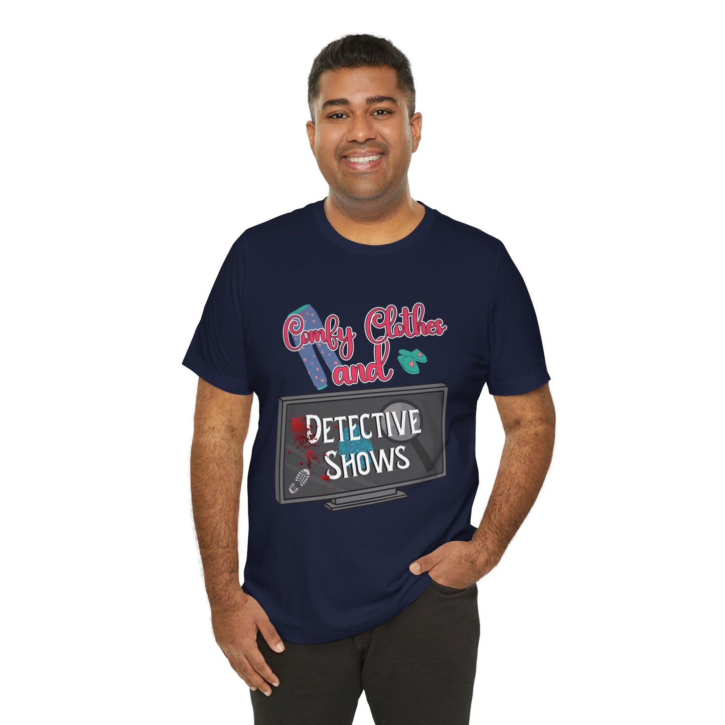 Comfy Clothes and Detective Shows Cute Short Sleeve Tee