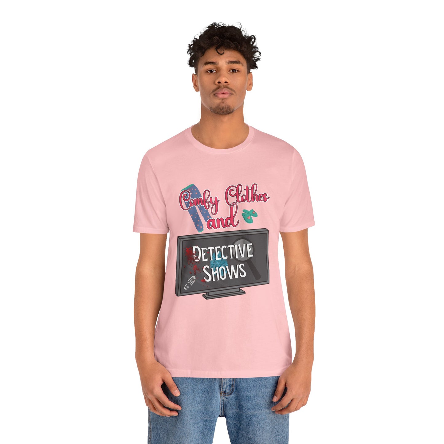 Comfy Clothes and Detective Shows Cute Short Sleeve Tee