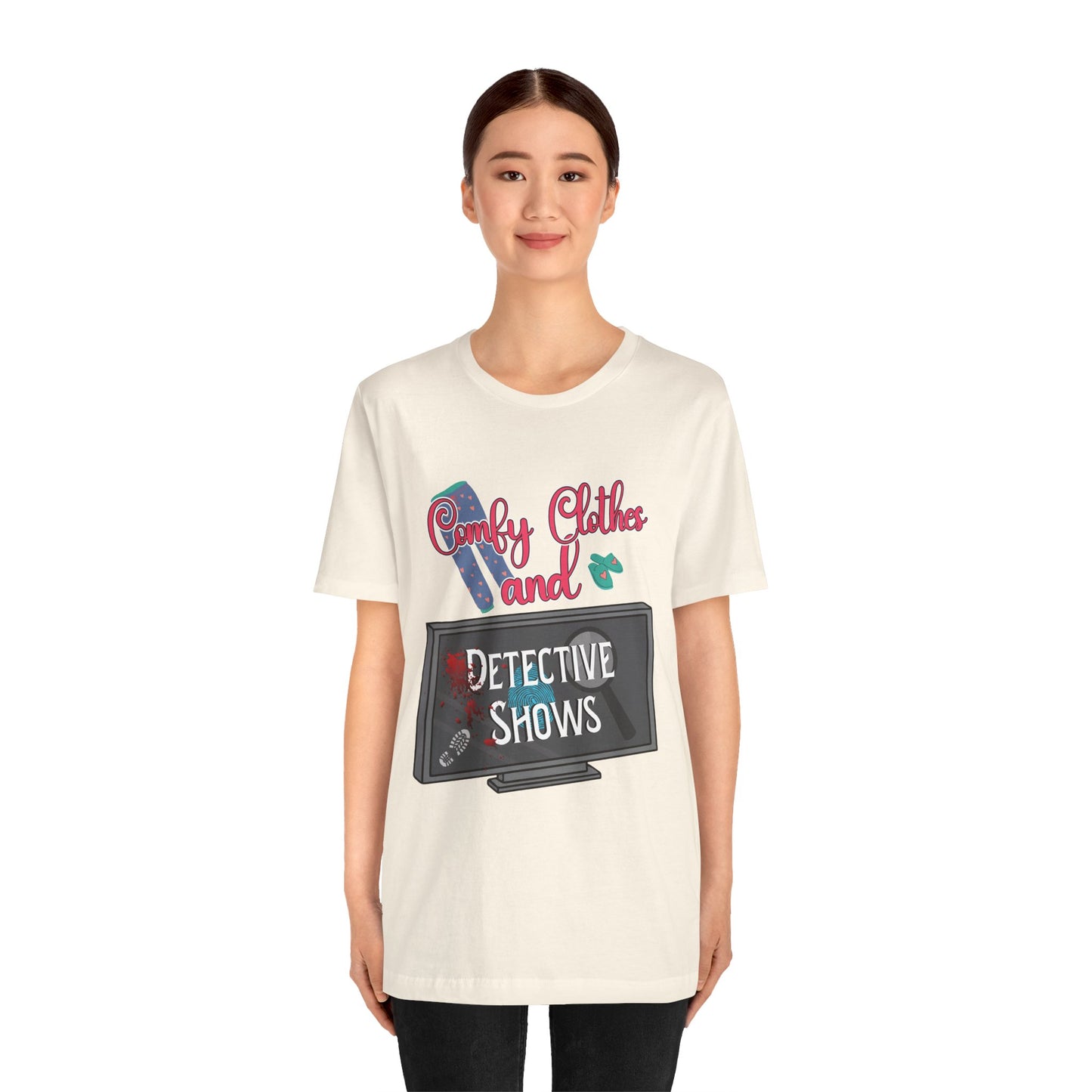 Comfy Clothes and Detective Shows Cute Short Sleeve Tee