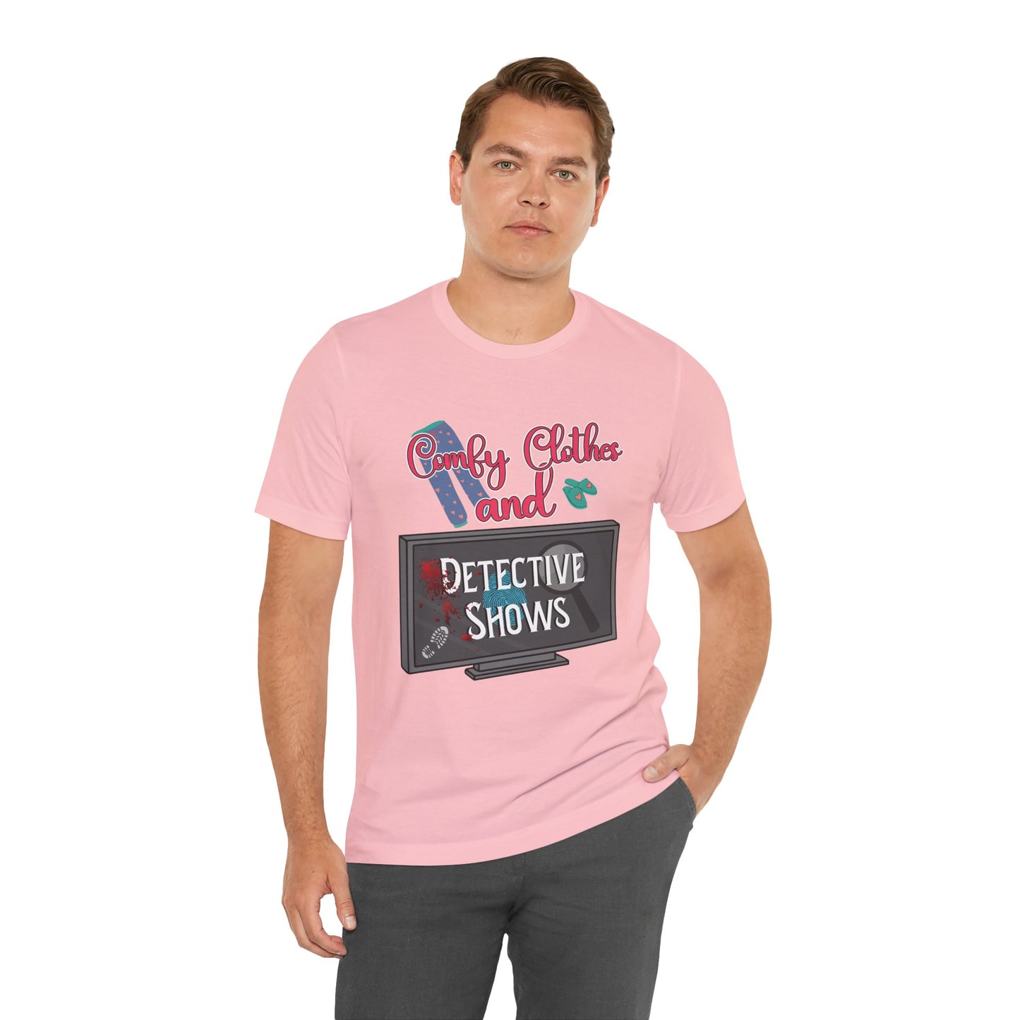 Comfy Clothes and Detective Shows Cute Short Sleeve Tee