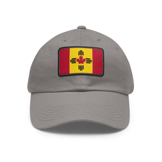 New Mexico & Canada Mashup Leather Patch Dad Hat