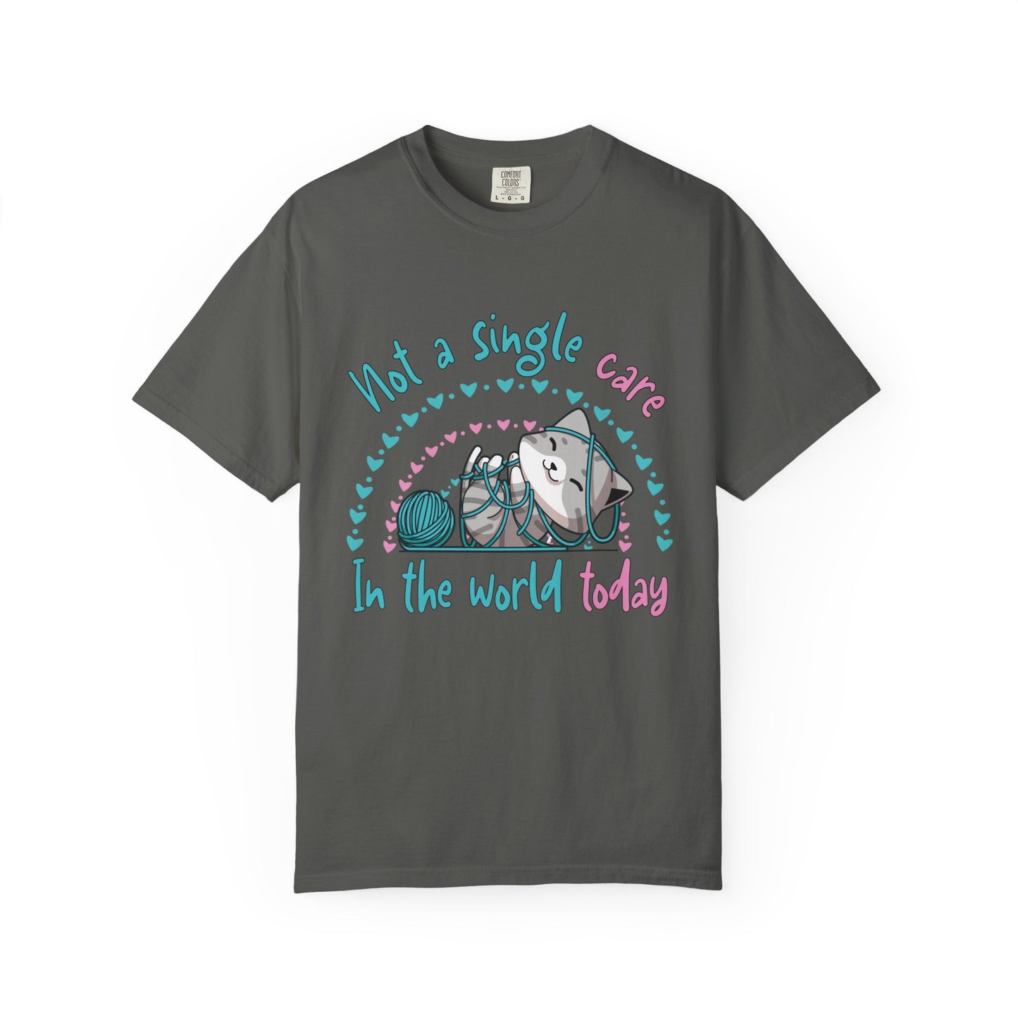 Cute T-Shirt for Cat Lovers | Carefree Kitten Comfort Colors Tee