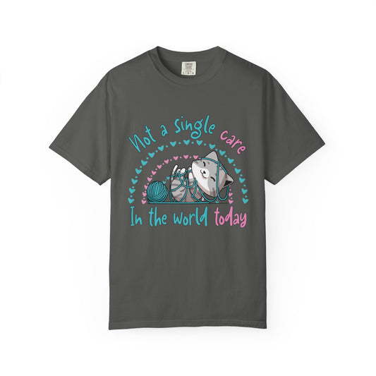 Cute T-Shirt for Cat Lovers | Carefree Kitten Comfort Colors Tee