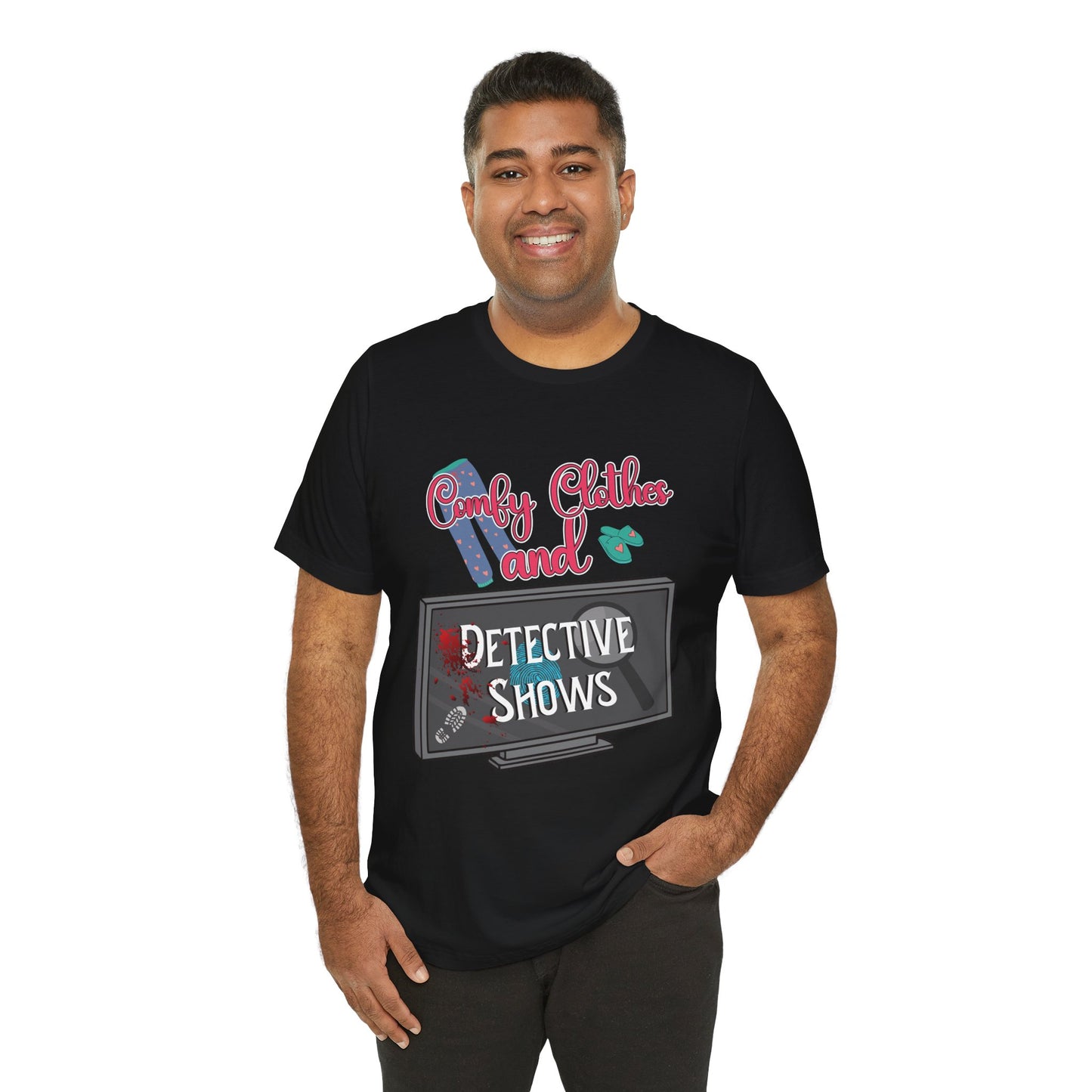 Comfy Clothes and Detective Shows Cute Short Sleeve Tee