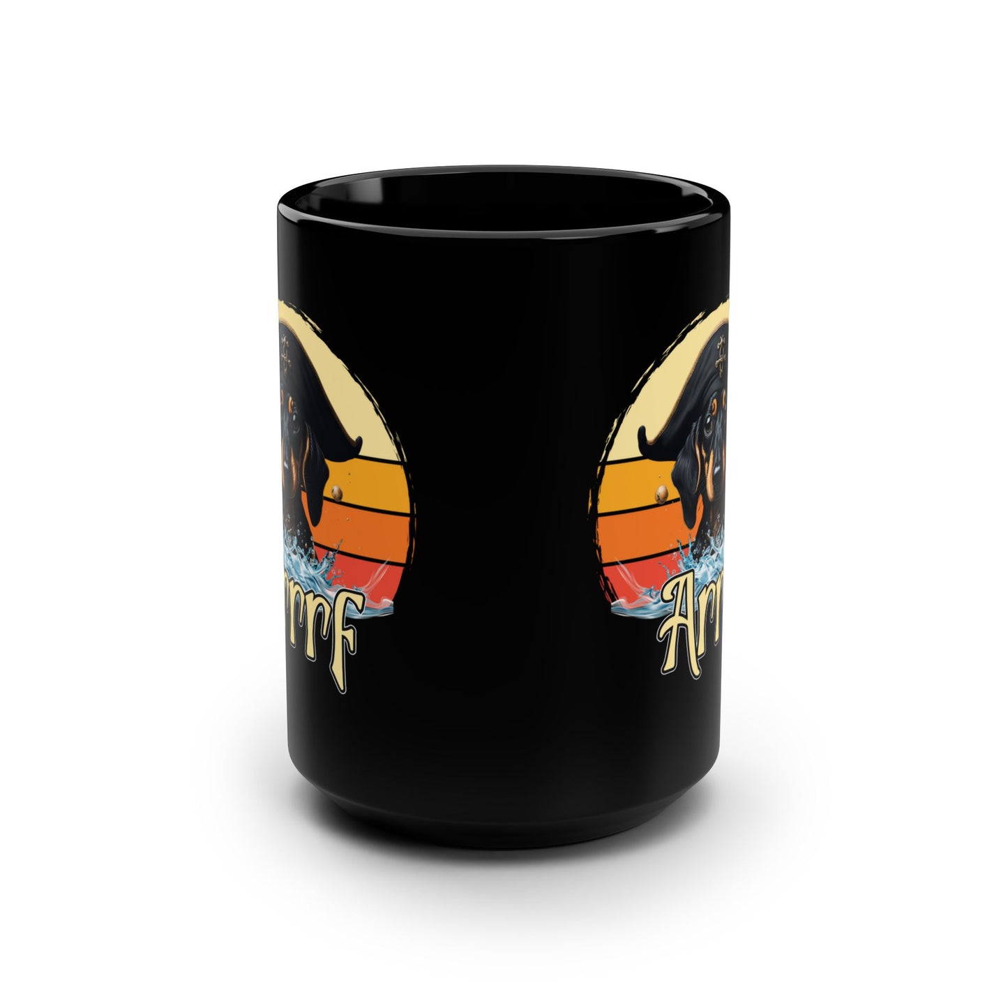 Cute Dachshund Pirate 15oz Mug - Funny "Arrrf" Pirate Weiner Dog