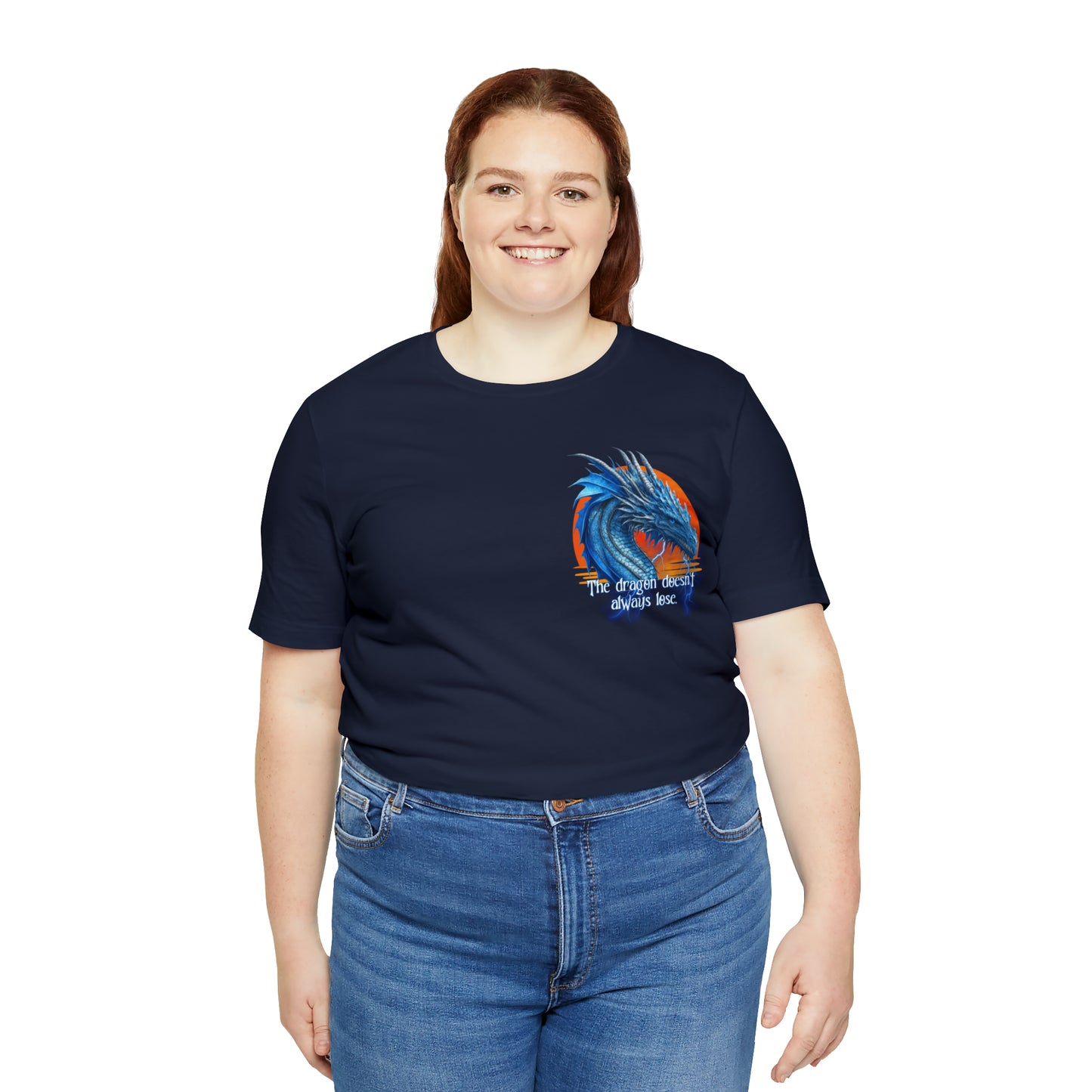 Blue Dragon Double Sided T-Shirt | Dragon Doesn't Always Lose | Meddle in the Affairs of Dragons