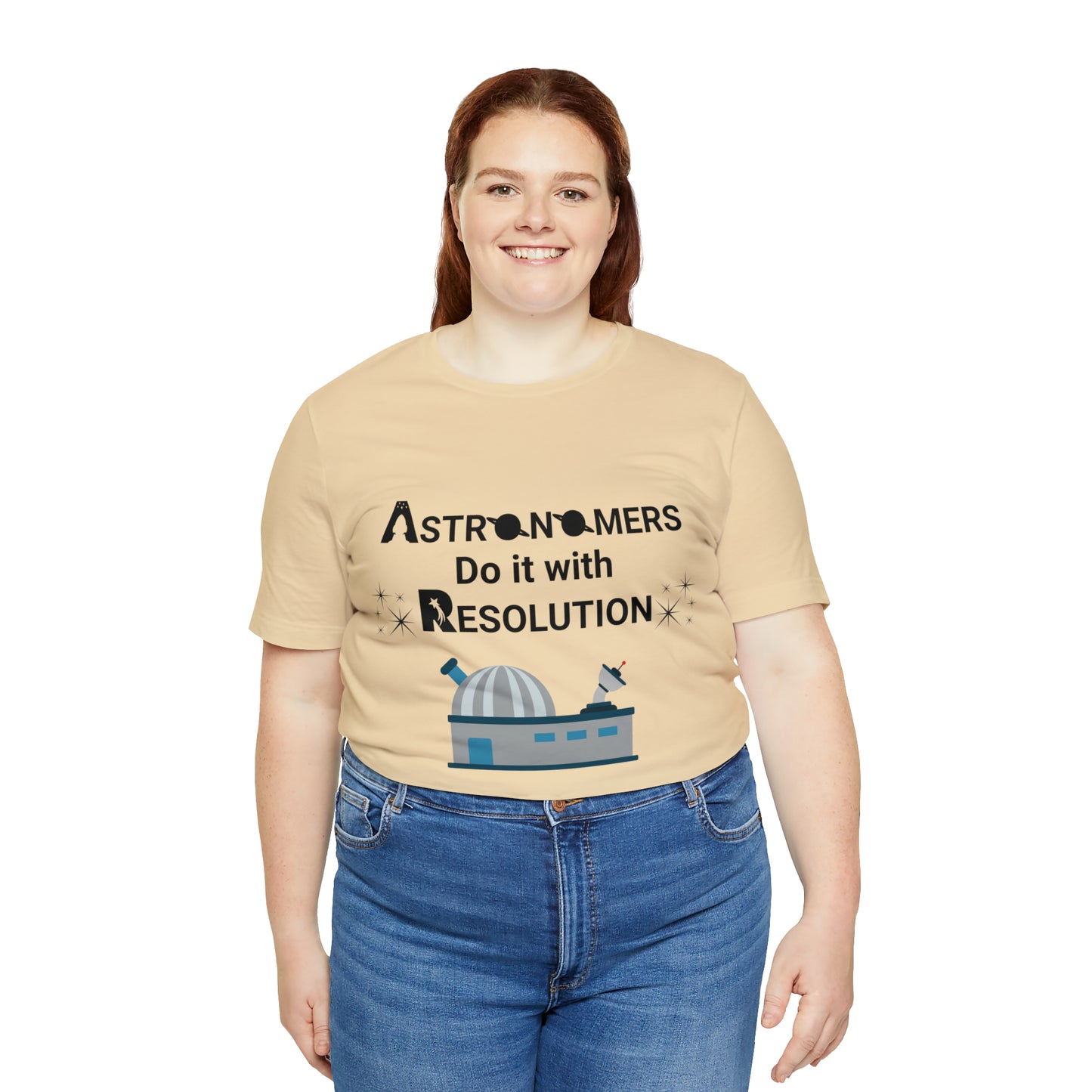 Funny Astronomy T-Shirt | Astronomers Do It with Resolution | Light Colors