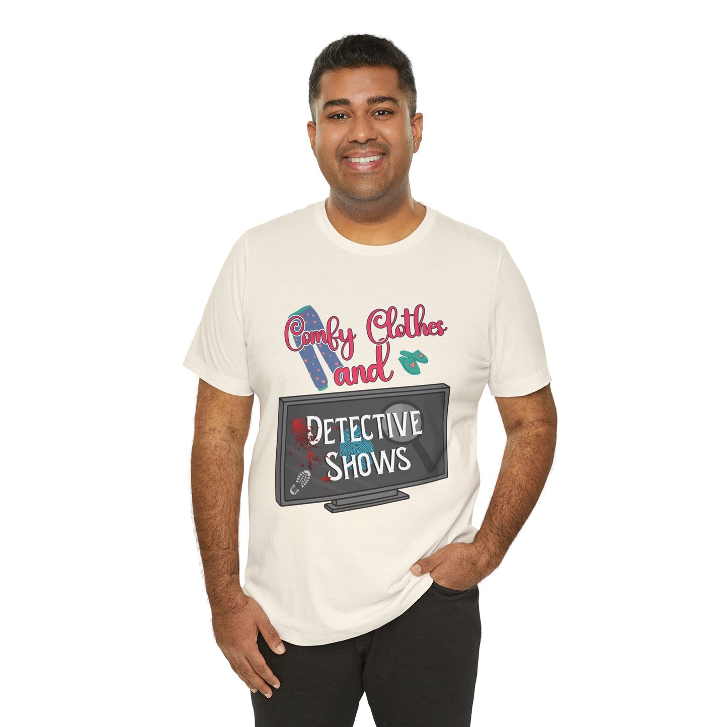 Comfy Clothes and Detective Shows Cute Short Sleeve Tee