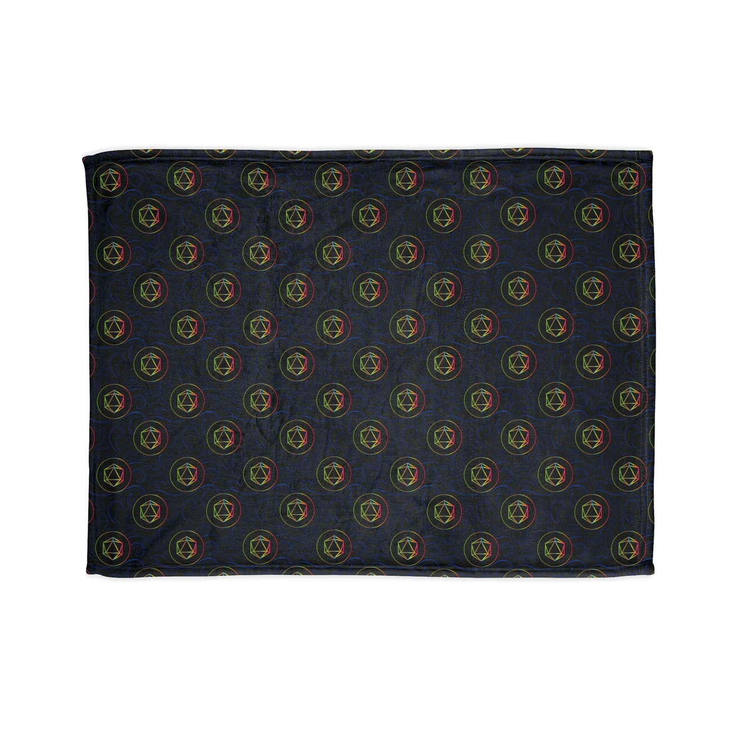 Polyester Blanket - Tabletop RPG Dice and Swirls Design