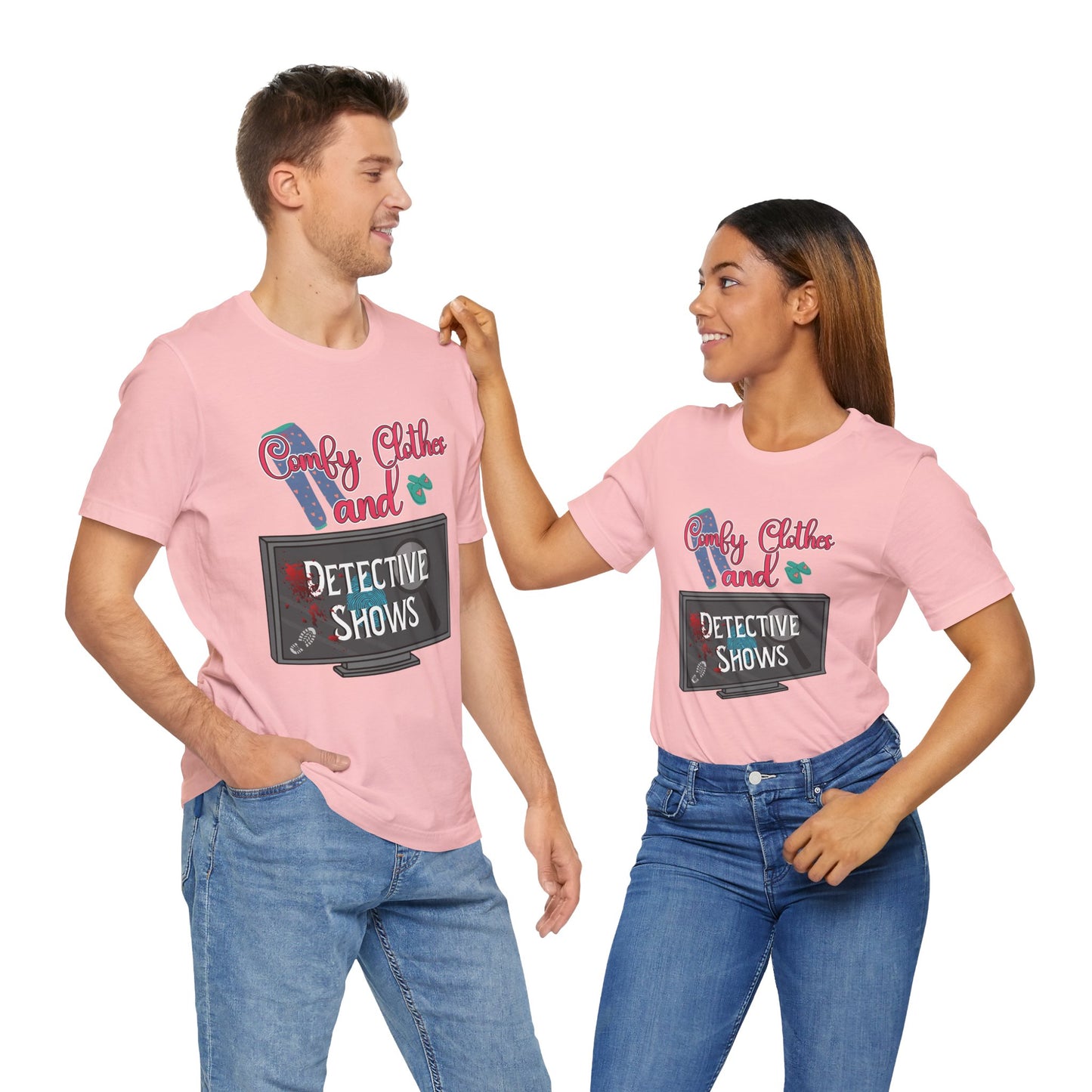 Comfy Clothes and Detective Shows Cute Short Sleeve Tee