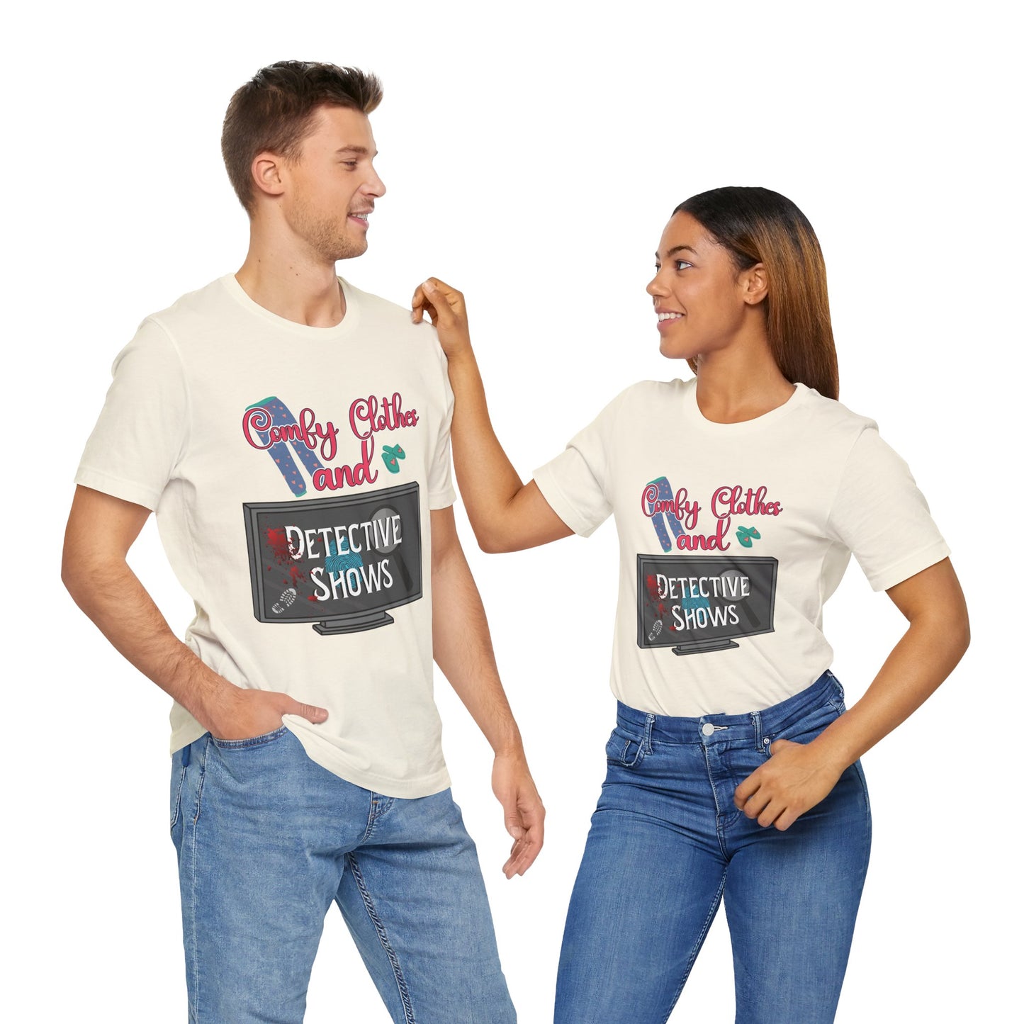 Comfy Clothes and Detective Shows Cute Short Sleeve Tee