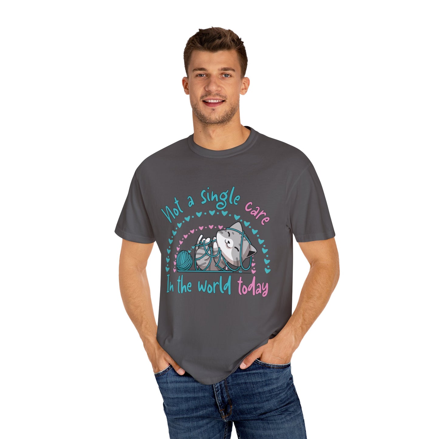 Cute T-Shirt for Cat Lovers | Carefree Kitten Comfort Colors Tee