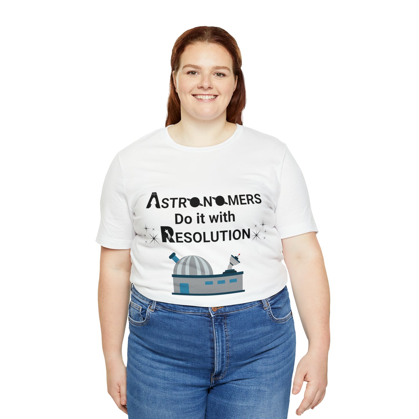 Funny Astronomy T-Shirt | Astronomers Do It with Resolution | Light Colors