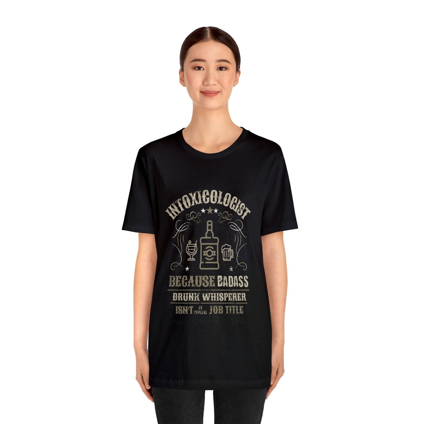 Intoxicologist Bartender T-Shirt – Funny Black Unisex Tee for Bartending Pros