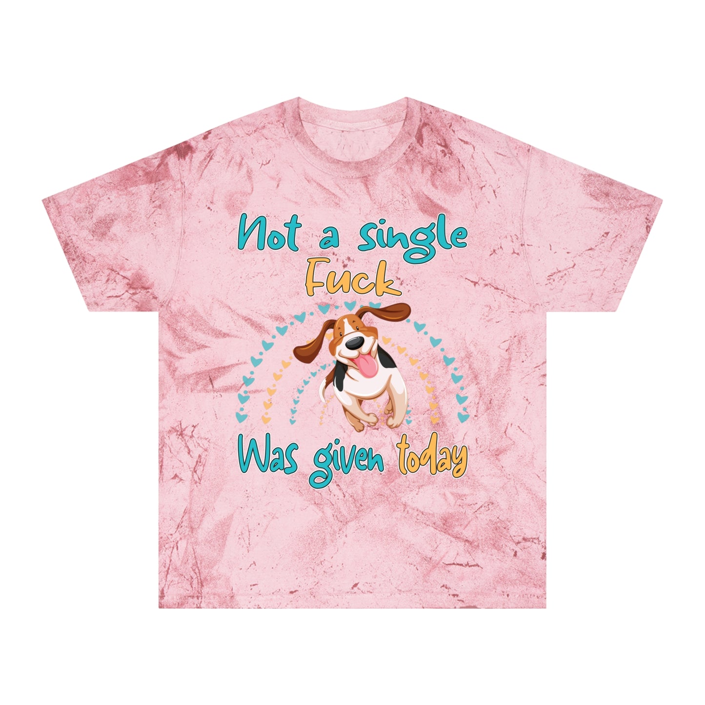 Cute IDGAF Funny Dog Not a Single F*ck Was Given Comfort Colors Color Blast T-Shirt