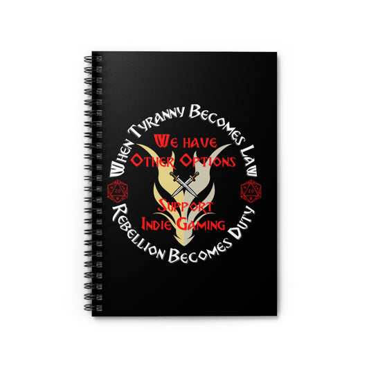 Tabletop RPG | Indie Gaming | Dragon Spiral Notebook - Ruled Line
