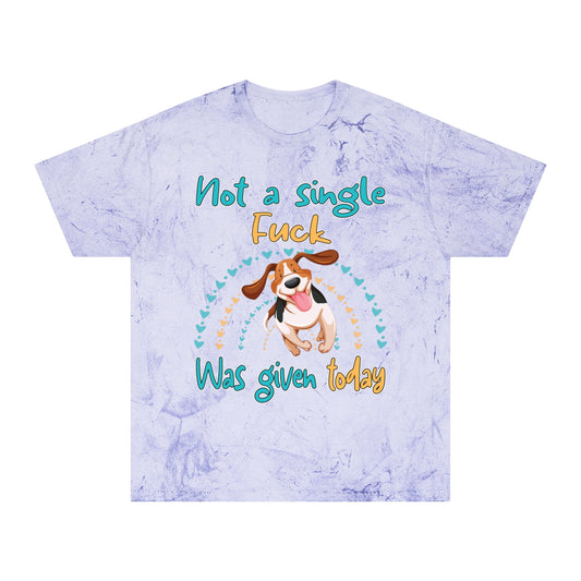 Funny Carefree Dog Explicit Comfort Colors Color Blast T-Shirt