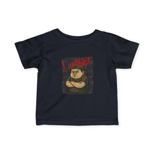 Infant "Lipsnot" Concert Style Tee with Cool Character Design