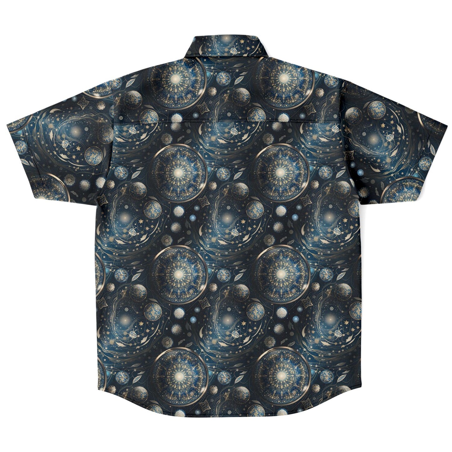 Celestial Steampunk Hawaiian Shirt | Ancient Astronomy Short Sleeve Button Down Shirt