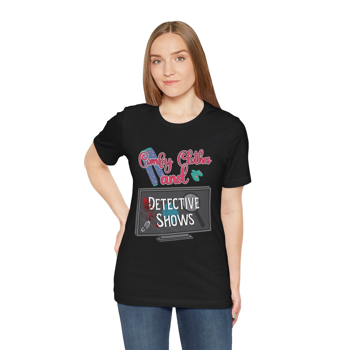 Comfy Clothes and Detective Shows Cute Short Sleeve Tee