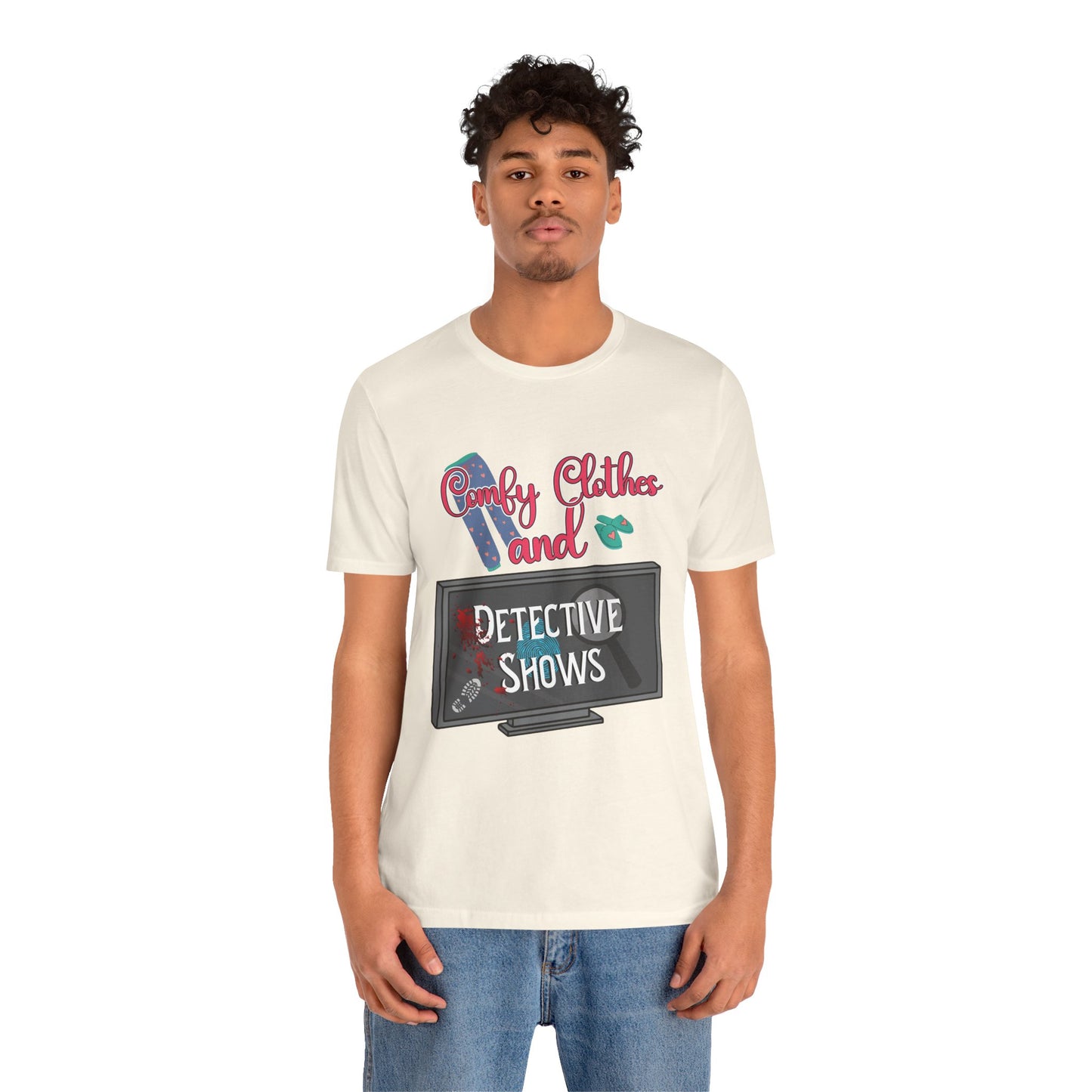 Comfy Clothes and Detective Shows Cute Short Sleeve Tee