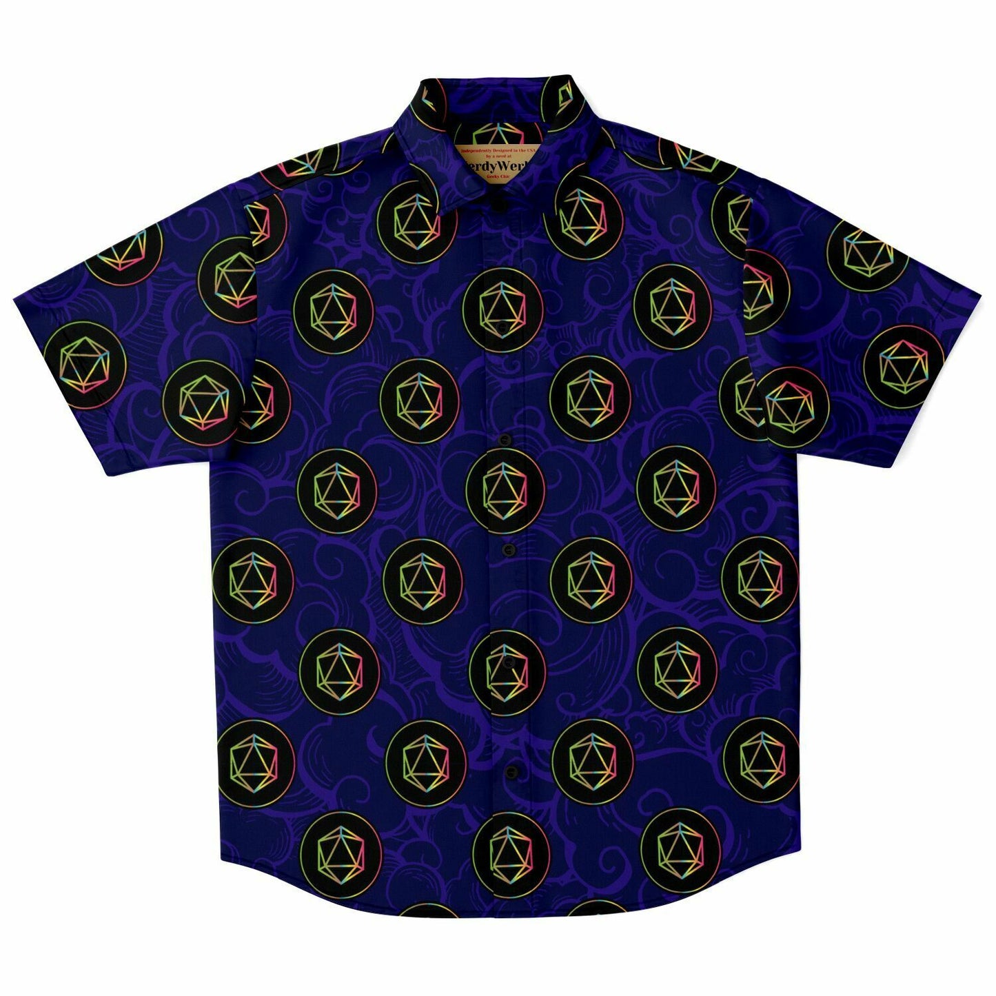 Enchanted Dice: A Nerdy Hawaiian Shirt for Fantasy Tabletop Roleplaying Game Players