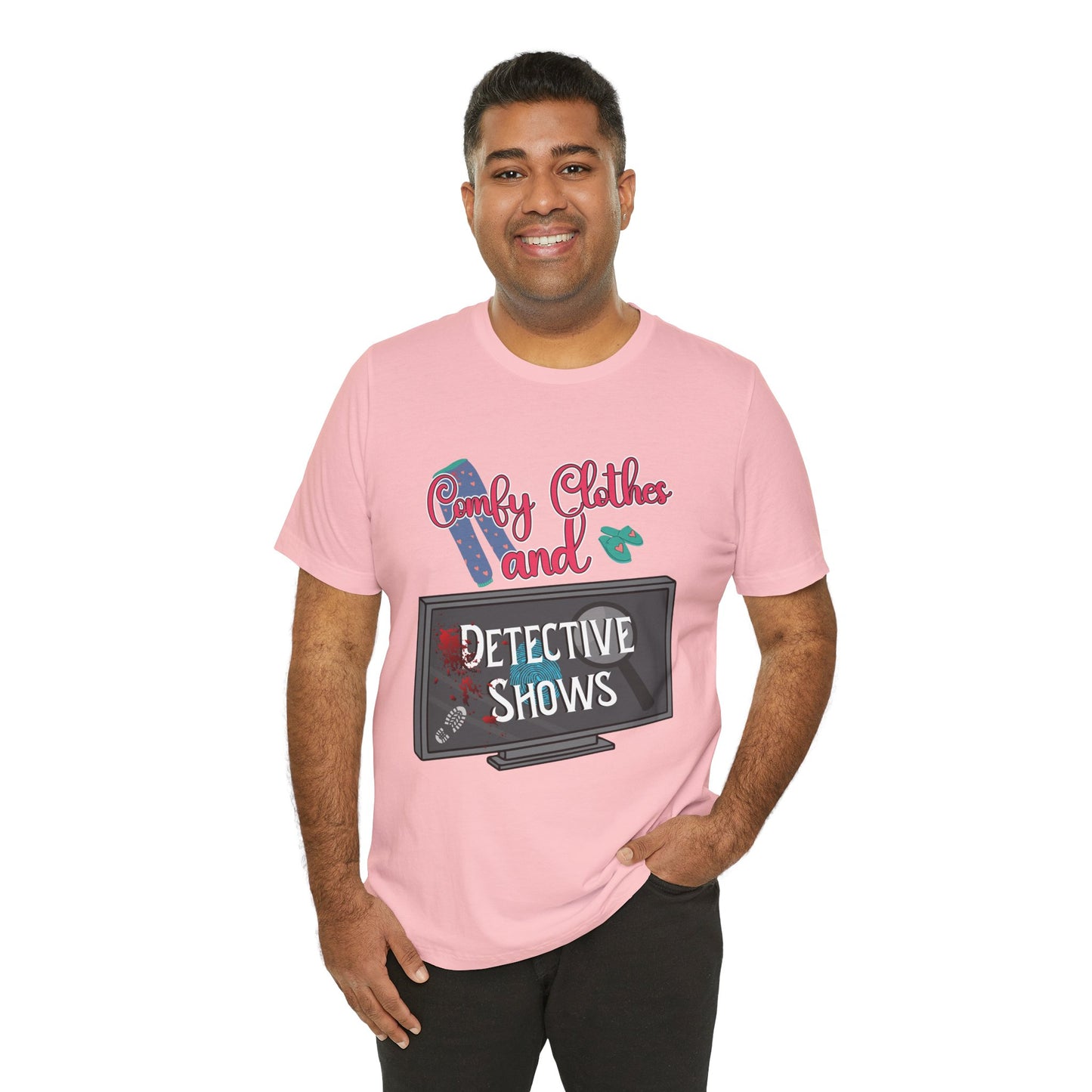Comfy Clothes and Detective Shows Cute Short Sleeve Tee