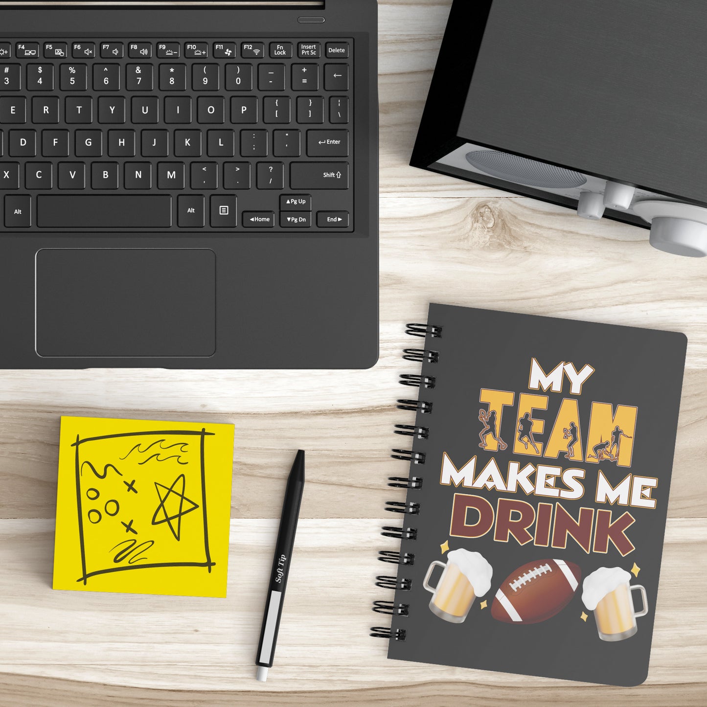 Burgundy and Gold "My Team Makes Me Drink" El Paso Redskins Notebook