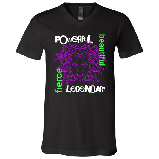 Empowerment Streetwear: Powerful, Fierce, Beautiful Medusa V-Neck Unisex Tee