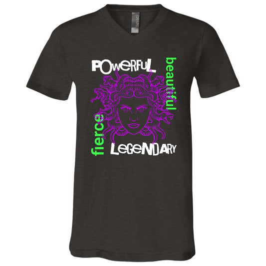 Empowerment Streetwear: Powerful, Fierce, Beautiful Medusa V-Neck Tee