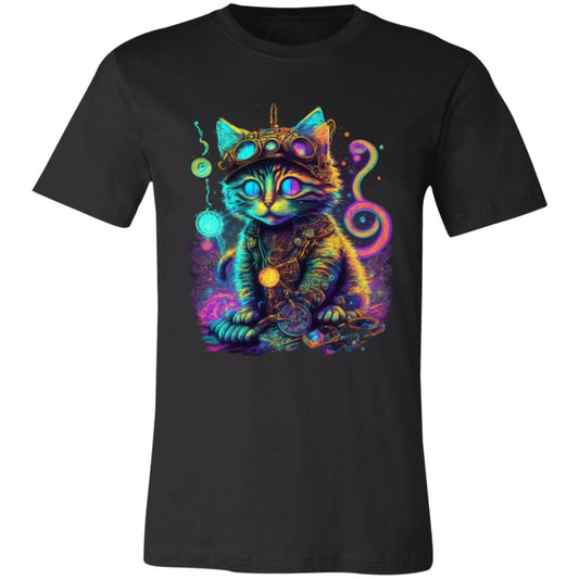 Nanopunk Cyberpunk Cosmic Kitty T-Shirt