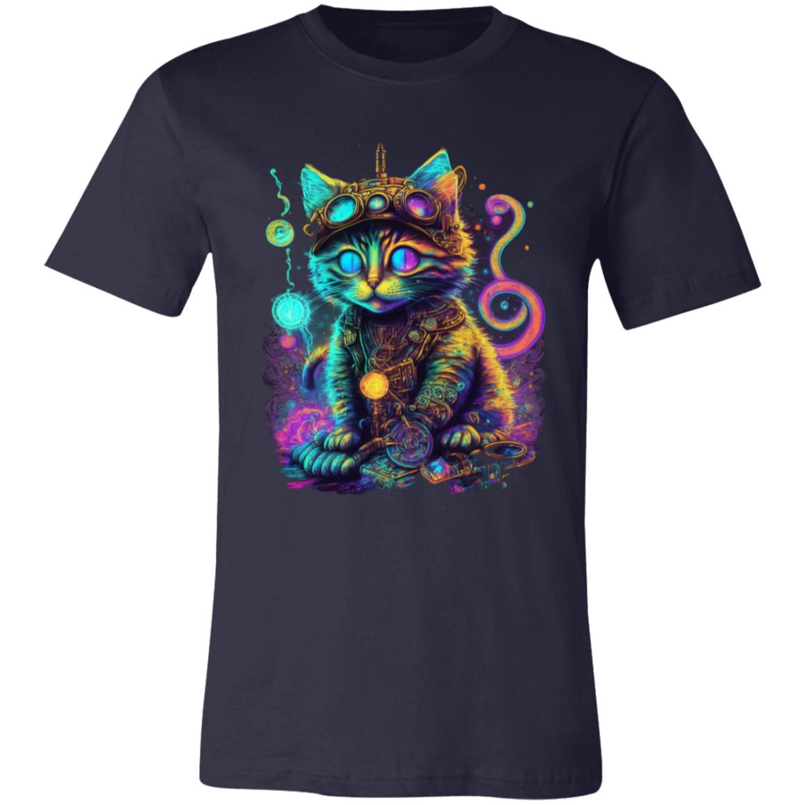 Nanopunk Cyberpunk Cosmic Kitty T-Shirt