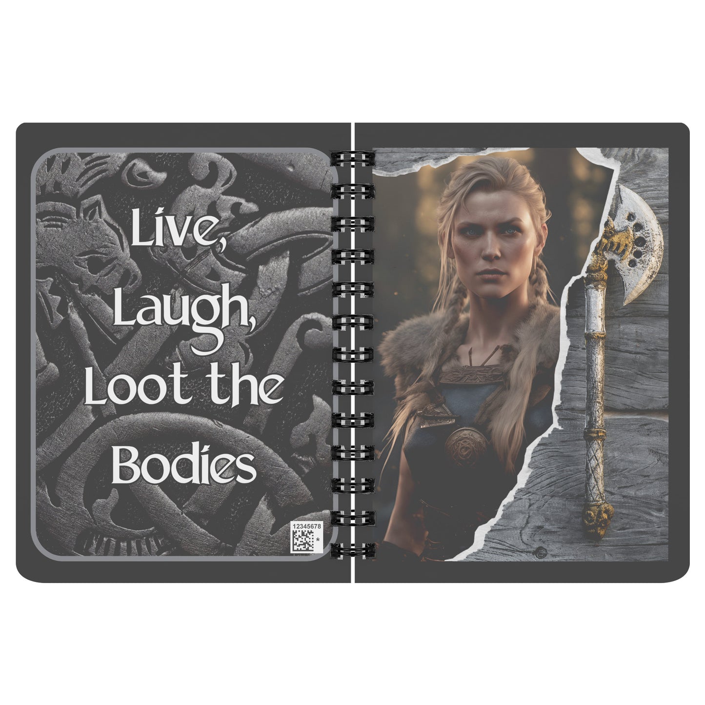 Shield Maiden Fantasy RPG Gamer Notebook - For Viking Enthusiasts