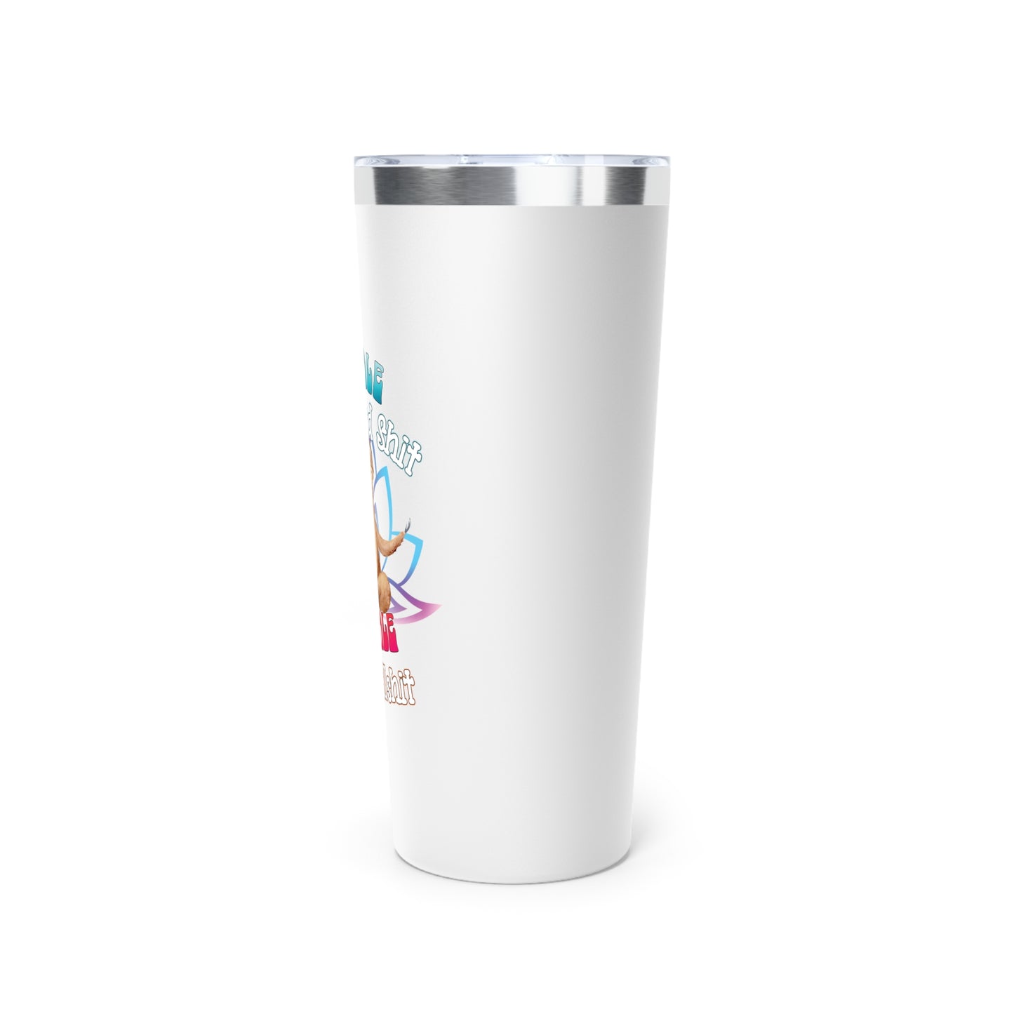 Cute Meditating Sloth | Funny Inhale the Good Sh*t Exhale the BS | Copper Vacuum Insulated Tumbler, 22oz